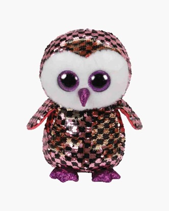 Picture of "Checks" the Owl - Flippables- Medium Sequin  Plush - New in 2019