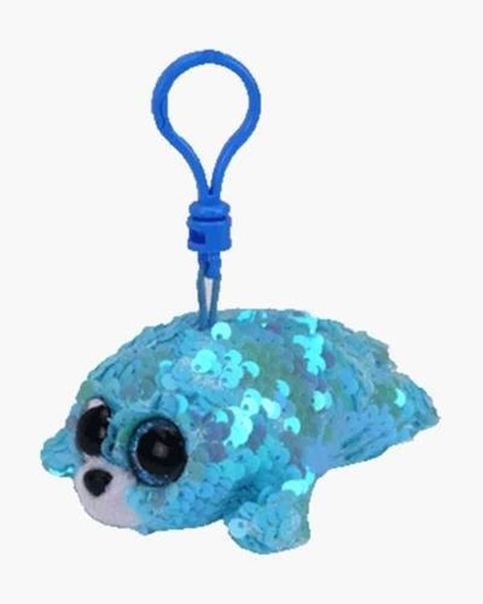 Picture of "Waves" the Seal - Flippables -  Sequin Plush Key Rings - New in 2019