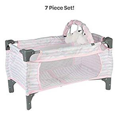 Picture of New Print - Pink Deluxe Pack N Play - 7 Piece Set - New in 2019