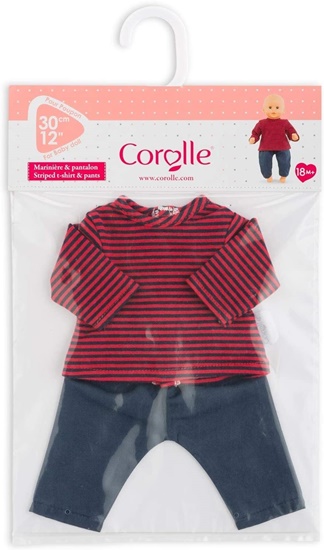 Picture of Striped T-Shirt and Pants for 12 Inch Baby Doll