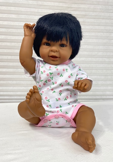 Picture of Happy Baby Girl -Medium Skin, Black Hair, Brown Eyes