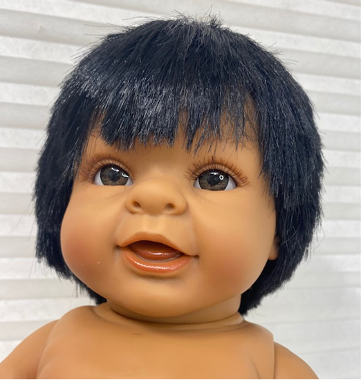 Picture of Happy Baby Girl -Medium Skin, Black Hair, Brown Eyes