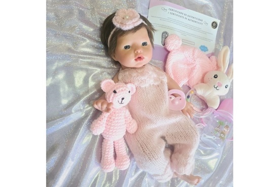 Picture of Silicone Baby Reborn - "Iris" - Real Girl + Extra outfit