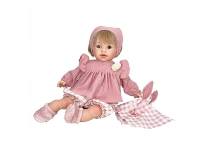 Picture of NOA Pink Doll - Blonde Hair, Open Close Blue Eyes - Soft Body - 20 inches