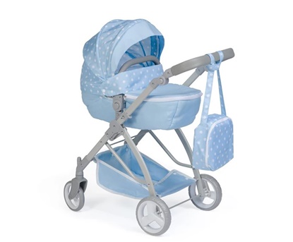 Picture of Deluxe Folding Sports Pram Stroller - Blue