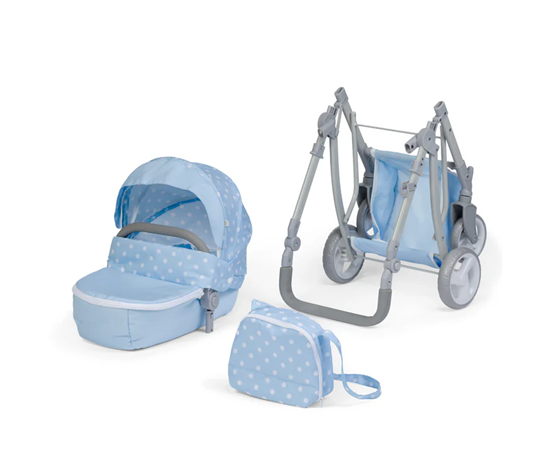 Picture of Deluxe Folding Sports Pram Stroller - Blue