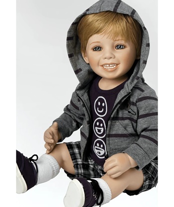 Picture of Marie Osmond - "Baby Smiley Brandon" - Porcelain with Cloth Body