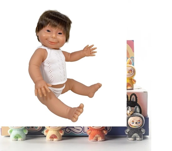 Picture of Nines d Onil - Down Syndrome Baby - Real Girl - All Vinyl - 15 i nches