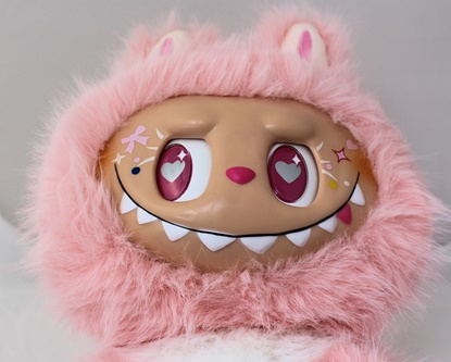 Picture of Large Fuzzy Plush Labubu - Light, Pink-Read Description