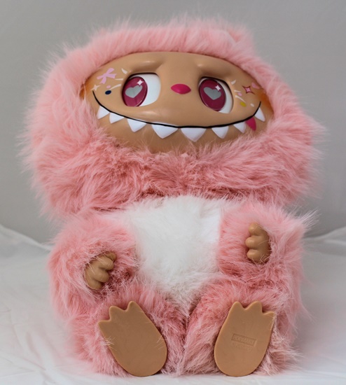 Picture of Large Fuzzy Plush Labubu - Light, Pink-Read Description