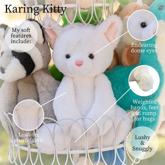 Picture of Karing Kitty - World's Softest Plush - Lushee - Large White Kitty - 16 inches